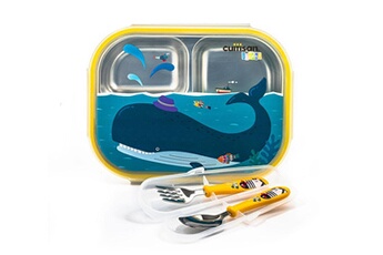 Autre accessoire repas bébé Cuitisan Lunch box hermétique enfant + couverts - cuitisan - inox compatible au micro onde