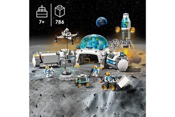 Autres jeux de construction Lego Lego 60350 city la base de recherche lunaire, module lunaire, jouets des 7 ans, avec 6 minifigures d'astronautes
