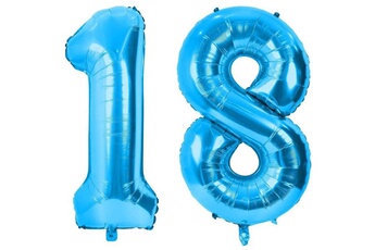 Article et décoration de fête Euro Mega Ballon en chiffre 18 ballons bleu numéro 18 ballons gérant xxl 100cm 40\