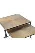 Pegane Set de 2 tables basses en fer coloris bronze -- photo 2