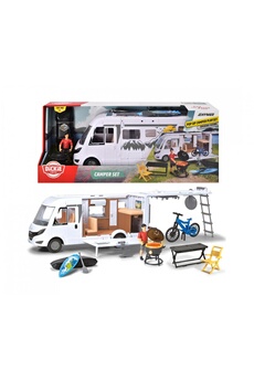Autre circuits et véhicules Dickie Dickie 203837021 - camping-car miniature 30 cm - dépliable avec nombreux accessoires