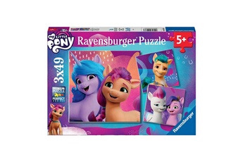 Puzzle Ravensburger Puzzles 3x49 p - magnifiques poneys / my little pony