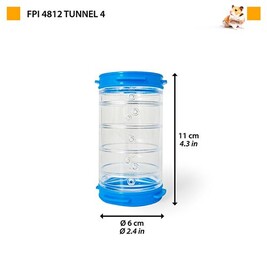 Tunnel Per Criceti E Roditori | 8 Tubi Colorati Misti | Gioco Per Gabbie E Percorsi | Compatibile Con Gabbie Ferplast - Foto 3