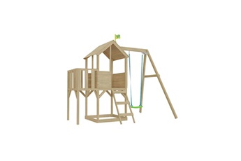 Maisons de jardin Tp Toys Cabane enfant sur pilotis bac à sable et portique intégré avec balcon tower