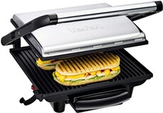 Gril Viande électrique et Panini Multifonction 2000W Noir Argent