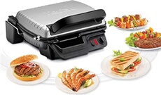 grill électrique avec température réglable 2000W Noir Acier Inoxydable