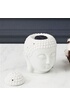 La Chaise Longue Diffuseur de Parfum tête de Bouddha en céramique blanche - Hauteur 13.5 cm - Diamètre 10.5 cm photo 2