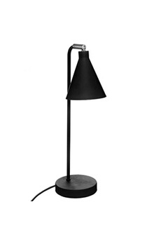 lampe de bureau pegane lampe coloris noir en fer / pvc - longueur 16 x largeur 13 x hauteur 45,5 cm --