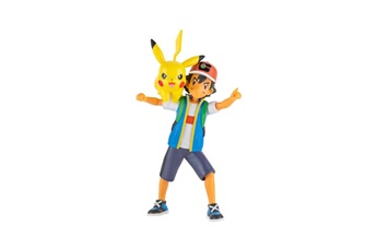 Figurine pour enfant Jazwares Pokémon - figurines battle feature ash & pikachu 11 cm
