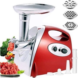 HOMEASY Hachoir Électrique 350W – Bol Inox 2L XXL, 4 Lames Amovibles, 2 Vitesses Pour Viande, Légumes, Herbes Et Fruits Secs