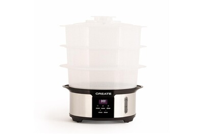 Lent Céramique amovible Compact Cooker 7 Programme de préréglage intelligent 1L Mini Faire bouillir Laisser mijoter à vapeur,Blanc 