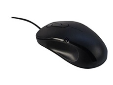 Inter-Tech Eterno M-3026 - Souris - ergonomique - optique - 3 boutons - filaire - USB - Pour la vente au détail