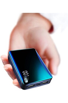Batterie externe 4Smarts Chargeur Externe 10000mAh 2 USB-C 45W Design  Compact Pocket Slim Noir
