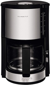 cafetière électrique de 1,25L pour 10 tasses 1100W gris noir km321