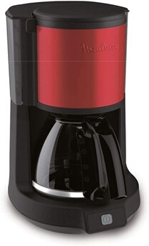 cafetière électrique de 1,25L pour 15 tasses 1000W rouge noir fg370d11 krups