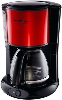 cafetière électrique de 1,25L pour 10 a 15 tasses 1000W rouge noir FG360D10 krups