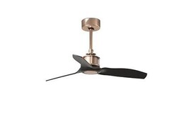 Ventilateur De Plafond Faro Barcelona Just Fan - Noir/bois - Moteur DC Silencieux - 30 Pales