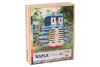 Jeu de brique et bloc Kapla Coffret chouette 120 planchettes coloris nature et colores