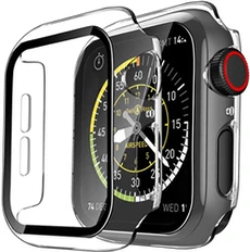 Accessoires bracelet et montre connectée Phonillico Coque compatible apple Watch 40mm Serie SE Serie 6 Serie 5 Serie 4 - Protection rigide étui noir écran verre trempé®