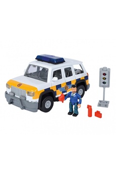 Voiture Simba Toys Simba toys 109251096 - sam le pompier voiture de police 4x4 avec figurine