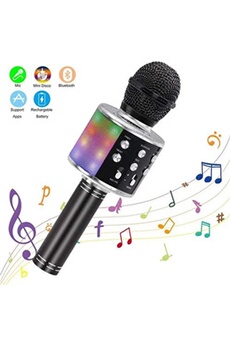 Haut-parleur karaoké Bluetooth enfants 2 microphones, machine karaoké  portative sans fil rechargeable et haut-parleur musique lecteur MP3 pour  enfants cadeau de fête adulte (argent)