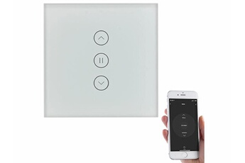 Luminea Home Control Accessoire pour lampe connectée Interrupteur tactile connecté encastrable volet électrique avec commande vocale