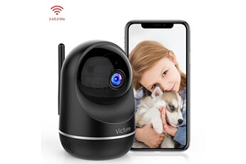 Ecoute bébé Victure Babyphone caméra surveillance intérieur 1080p sans fil wifi audio bidirectionnel télécommande via app pour sécurité, bébé et animaux de compagnie
