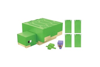 Figurine de collection Mattel Minecraft - coffret tortue transformee - figurines daction