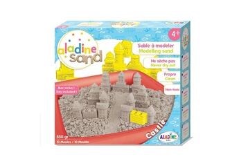 Pâte à modeler Aladine Coffret sable à modeler - château de sable - 550 g