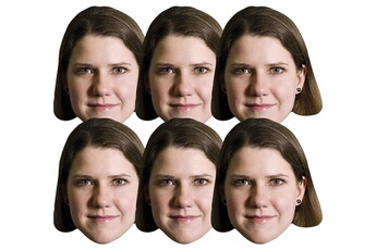 Masque de déguisement Star Cutouts Masque en carton paquet de 6 visages jo swinson