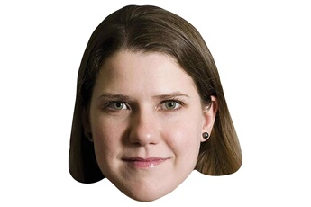 Déguisement adulte Star Cutouts Masque en carton - femme politique jo swinson