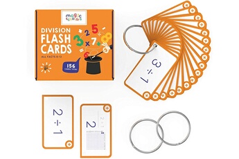 Autre jeux éducatifs et électroniques Magic Scholars Fash cards educatifs multiplication (0-12, toutes les opérations), 169 cartes avec deux bagues (0-12 division)