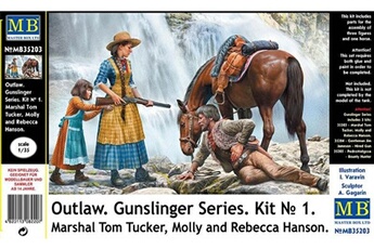 Figurine pour enfant Masterbox Outlaw gunslinger 1 marshal tom, tucker & molly