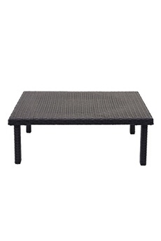 table d'appoint mendler table d'appoint en polyrotin hwc-g16 80x50cm noir