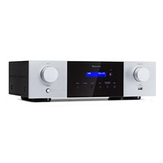 Amplificateur stéréo Hi-Fi - AMP-4000 DAB - Radio DAB+ - Télécommande - USB - Ecran LED - Blanc