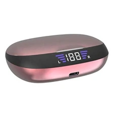 Ecouteurs GENERIQUE Écouteurs Bluetooth 5.0 sans Fil avec Écran à LED Oreillettes Intra-Auriculaires Écouteurs Avec boitier chargeur - Or rose