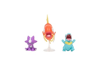Figurine pour enfant Jazwares Pokémon - pack 3 figurines battle kaiminus, toxizap, magicarpe 5 cm
