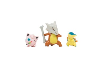 Figurine pour enfant Jazwares Pokémon - pack 3 figurines battle héricendre, rondoudou, ossatueur 5 cm