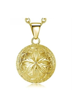 bijou generique collier bola de grossesse fleur plaqué or