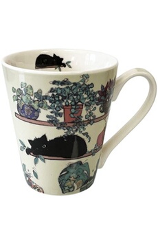 tasse et mugs kiub tasse en porcelaine chat et plantes par kiub - capacité 350 ml