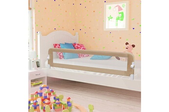 Barrière de lit bébé GENERIQUE Barrière de sécurité de lit enfant taupe180 x 40,5 x 42 cm tissu de polyester et tube en méta
