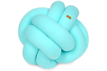 Coussin d'allaitement Velinda Coussin oreiller décoratif tressé turquoise