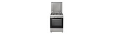 CECM60FCS - Cuisinière - pose libre - largeur : 59.8 cm - profondeur : 61 cm - hauteur : 83 cm - avec système auto-nettoyant - classe A - blanc