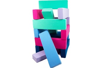 Autres jeux d'éveil Velinda Set jenga est compose de 15 grands blocs en mousse multicolor