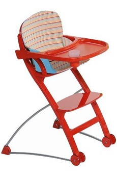 Chaises hautes et réhausseurs bébé Foppapedretti Foppapedretti 9900020950 chaise haute lu-lu rouge