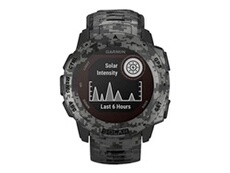 Garmin Instinct Solar - Camo Edition - montre de sport avec bande - silicone - camouflage graphite - taille du poignet : 132-224 mm - monochrome -