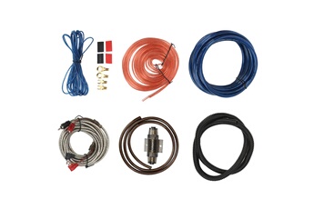 Accessoire siège auto GENERIQUE Kit d'installation d'amplificateur de puissance de voiture 6ga câble de subwoofer protecteur de fil audio universel
