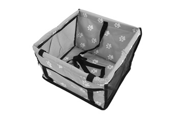 Accessoire siège auto GENERIQUE Bear paw pattern pet carrier cage siège de sécurité de voyage lavable avec tige de support (gris)