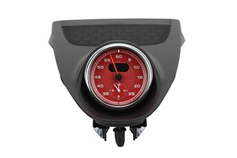 Accessoire siège auto GENERIQUE Couvercle supérieur d'horloge de tableau de bord central avec remplacement du chronomètre pour 718 2016-2020 chronomètre rouge