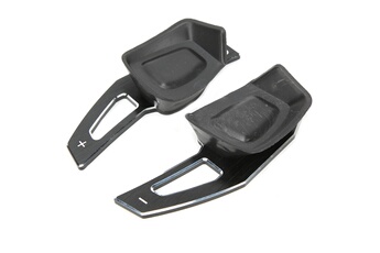 Accessoire siège auto GENERIQUE Palettes de changement de roue 2pcs de volant de voiture en alliage d'aluminium accessoires noir